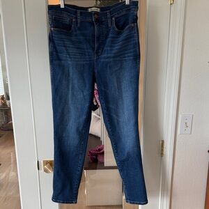 Madewell Dark Blue Stovepipe Jeans